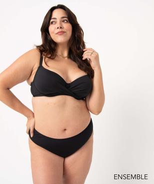 Ensemble de maillot de bain deux pièces noir pour femme grande taille - GEMO