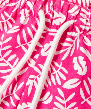 Short bébé fille en maille de coton imprimé à taille élastiquée vue2 - GEMO(BEBE DEBT) - GEMO