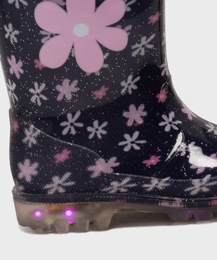 Bottes de pluie bébé fille à anses et semelle lumineuse motif fleuri vue13 - LITTLE LOVE - GEMO