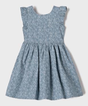 Robe de cérémonie fleurie avec jupon en tulle fille vue2 - GEMO (ENFANT) - GEMO