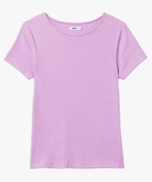 Tee-shirt manches courtes en maille côtelée femme vue4 - GEMO 4G FEMME - GEMO