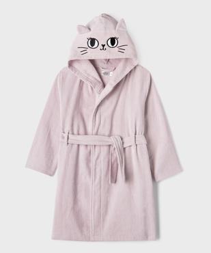Robe de chambre à capuche motif chat fille vue1 - GEMO 4G FILLE - GEMO