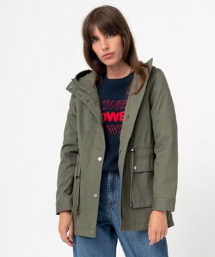 Parka femme à capuche en coton vue1 - GEMO(FEMME PAP) - GEMO