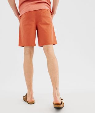 Bermuda chino en coton stretch à taille élastique homme vue3 - GEMO 4G HOMME - GEMO