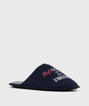 Chaussons mules en jersey imprimé homme  vue2 - GEMO(HOMWR HOM) - GEMO