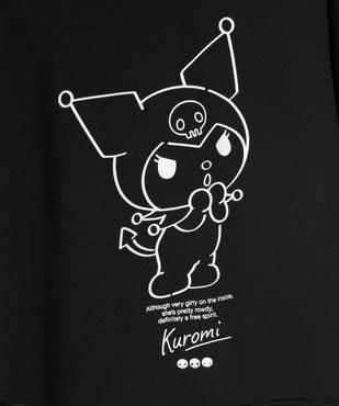 Sweat à capuche imprimé Kuromi fille vue2 - KUROMI - GEMO