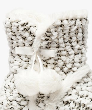 Chaussons bottes en maille fantaisie vue6 - GEMO(HOMWR FEM) - GEMO