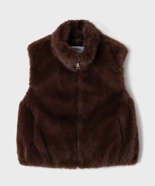 Veste sans manches en fourrure imitation fille vue1 - GEMO (ENFANT) - GEMO