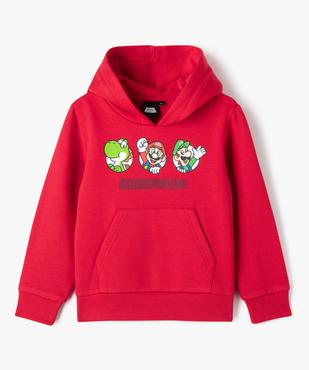 Sweat à capuche avec motifs colorés garçon - Super Mario vue1 - MARIO - GEMO