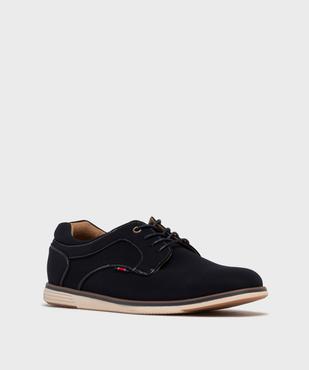 Derbies dessus textile à semelle sport homme vue3 - MARIO BALDANO - GEMO
