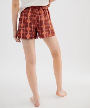 Short de pyjama imprimé en viscose femme vue3 - GEMO 4G FEMME - GEMO