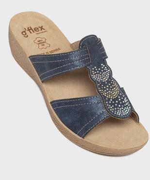 Mules confort à talon compensé et semelle intérieure cuir femme - G'Flex vue5 - G'FLEX - GEMO