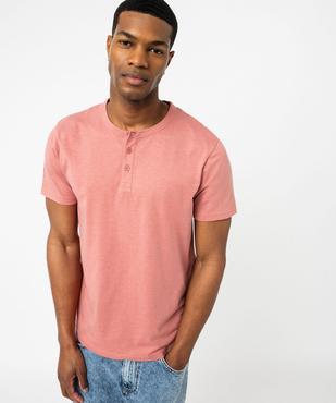 Tee-shirt manches courtes col tunisien homme vue5 - GEMO 4G HOMME - GEMO