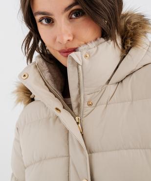 Doudoune mi-longue à capuche femme vue2 - GEMO 4G FEMME - GEMO
