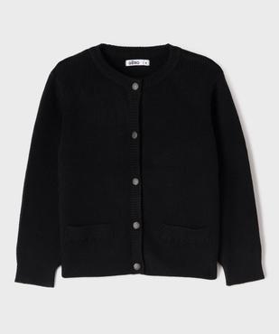 Gilet à col rond fille vue2 - GEMO (ENFANT) - GEMO
