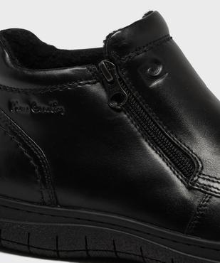 Boots fourrées zippées en cuir gamme confort homme - Pierre Cardin vue6 - PIERRE CARDIN CONFORT - GEMO