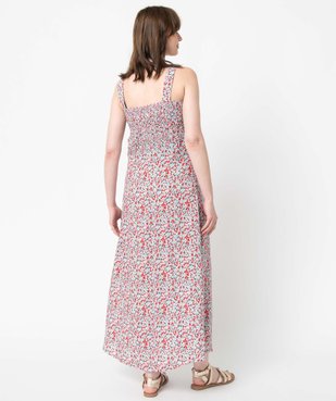 Robe de grossesse longue à bretelles avec motifs fleuris vue3 - GEMO (MATER) - GEMO