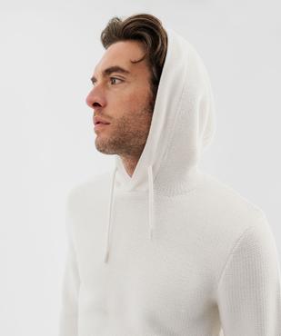 Pull à capuche en maille fantaisie homme vue9 - GEMO (HOMME) - GEMO