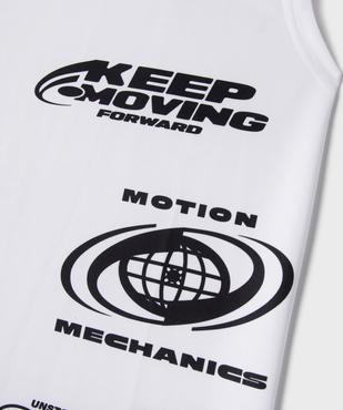 Tee-shirt de sport sans manches en maille légère et respirante imprimée garçon vue2 - GEMO (JUNIOR) - GEMO