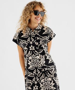 Chemise sans manches et fluide en viscose imprimée femme vue2 - GEMO 4G FEMME - GEMO