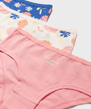 Shorties en coton stretch imprimés fille (lot de 3) vue2 - GEMO 4G FILLE - GEMO