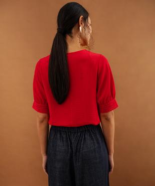 Blouse unie col claudine femme vue4 - GEMO(FEMME PAP) - GEMO
