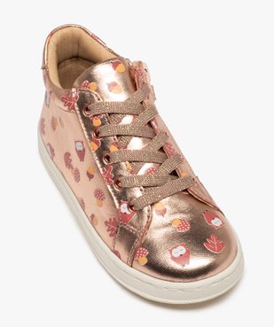 Baskets fille mid-cut dessus cuir métallisées imprimé – NA!  vue5 - NA! - GEMO