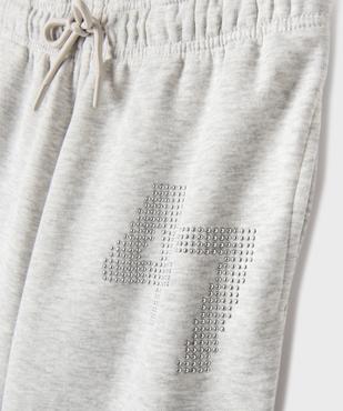 Pantalon de jogging large avec motifs à petits clous fille vue2 - GEMO 4G FILLE - GEMO