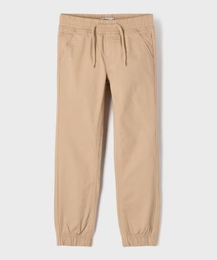Pantalon en coton coupe jogger garçon vue1 - GEMO (ENFANT) - GEMO