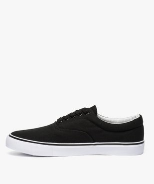 Tennis homme en toile avec semelle contrastante vue3 - GEMO (HOMME) - GEMO