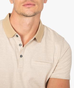 Polo homme à fines rayures et manches courtes vue2 - GEMO (HOMME) - GEMO