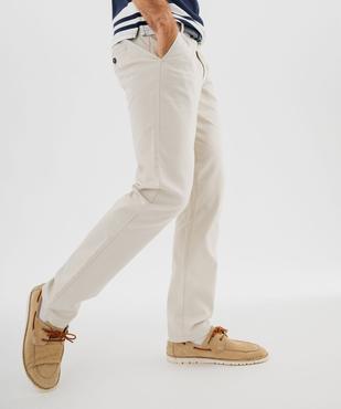 Pantalon chino en coton stretch avec ceinture tressée homme vue3 - GEMO 4G HOMME - GEMO