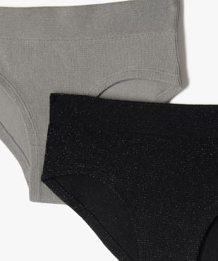 Culottes en maille côtelée à paillettes fille (lot de 2) vue2 - GEMO 4G FILLE - GEMO