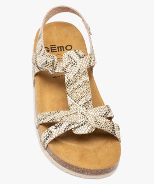 Sandales fille à fines brides pailletées et fermeture scratch  vue5 - GEMO (ENFANT) - GEMO