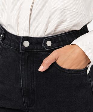 Jean femme « wide leg » taille haute légèrement délavé vue2 - GEMO(FEMME PAP) - GEMO