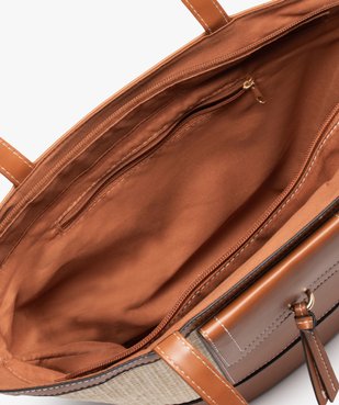 Sac femme bi-matières forme trapèze vue3 - GEMO (ACCESS) - GEMO