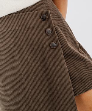 Jupe short en velours côtelé femme vue2 - GEMO(FEMME PAP) - GEMO