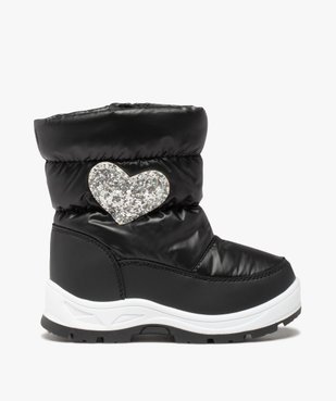 Bottes de neige fille avec cœur pailleté vue1 - GEMO (EQUIPT) - GEMO