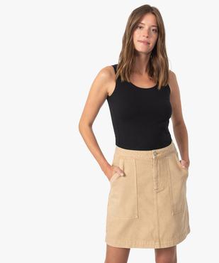 Débardeur femme en coton à col rond vue1 - GEMO(FEMME PAP) - GEMO