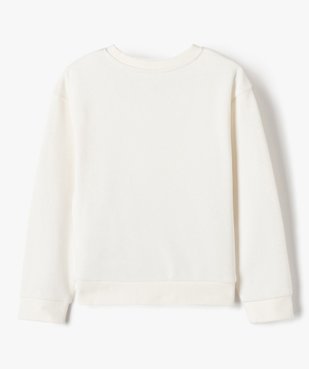 Sweat à col rond à motifs coeurs fille vue3 - GEMO 4G FILLE - GEMO