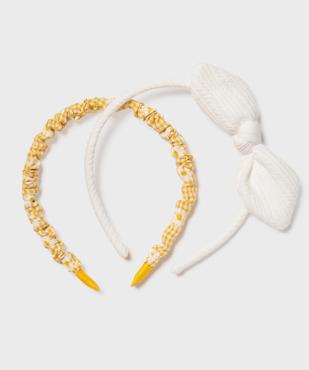 Serre-tête en tissu fantaisie fille (lot de 2) vue2 - GEMO (ACCESS) - GEMO