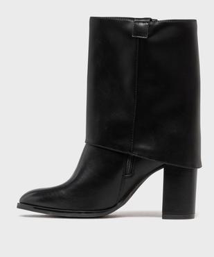 Bottines fourreau à revers amovible femme - Follow Me vue3 - FOLLOW ME - GEMO