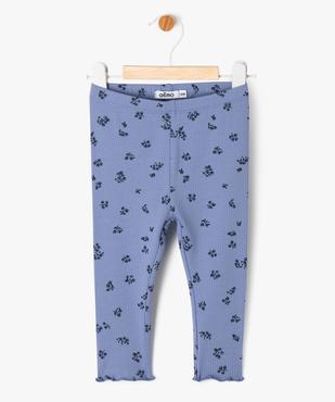 Legging en maille côtelée avec bas froncé bébé fille  vue1 - GEMO 4G BEBE - GEMO
