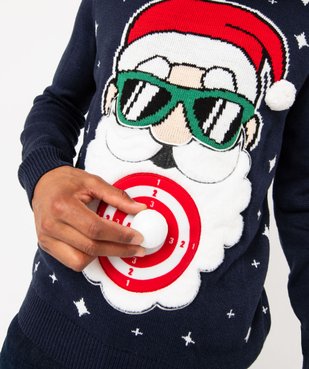 Pull spécial Noël 3D avec balles à scratch homme vue2 - GEMO (HOMME) - GEMO