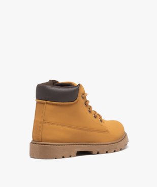 Boots garçon montantes dessus uni à lacets du 31 au 35 vue4 - GEMO (ENFANT) - GEMO