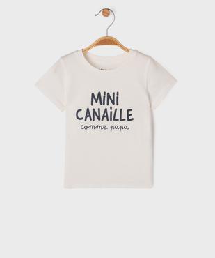 Tee-shirt manches courtes à message bébé garçon vue1 - GEMO(BEBE DEBT) - GEMO