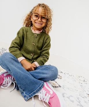Gilet an maille à col rond fille vue5 - GEMO (ENFANT) - GEMO