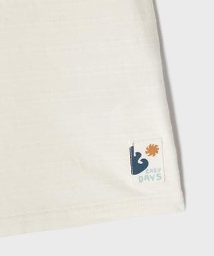 Tee-shirt manches courtes col tunisien bébé garçon vue2 - GEMO(BEBE DEBT) - GEMO