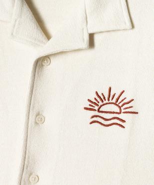 Chemise en maille avec col cubain garçon vue3 - GEMO (ENFANT) - GEMO