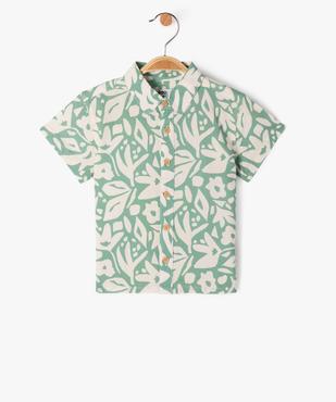 Chemise à manches courtes fluide et imprimée bébé garçon vue1 - GEMO 4G BEBE - GEMO